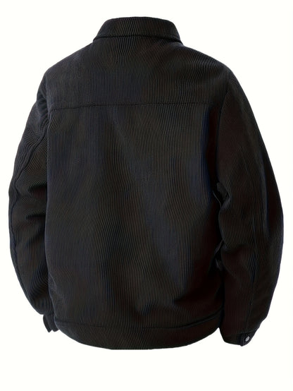 Chaqueta de invierno cortavientos para hombre – Abrigo de pana con aislamiento