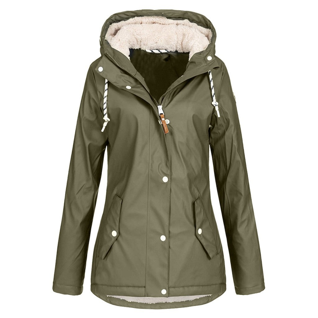 Chaqueta de deporte de invierno para mujer – Abrigo cálido cortavientos para actividades al aire libre