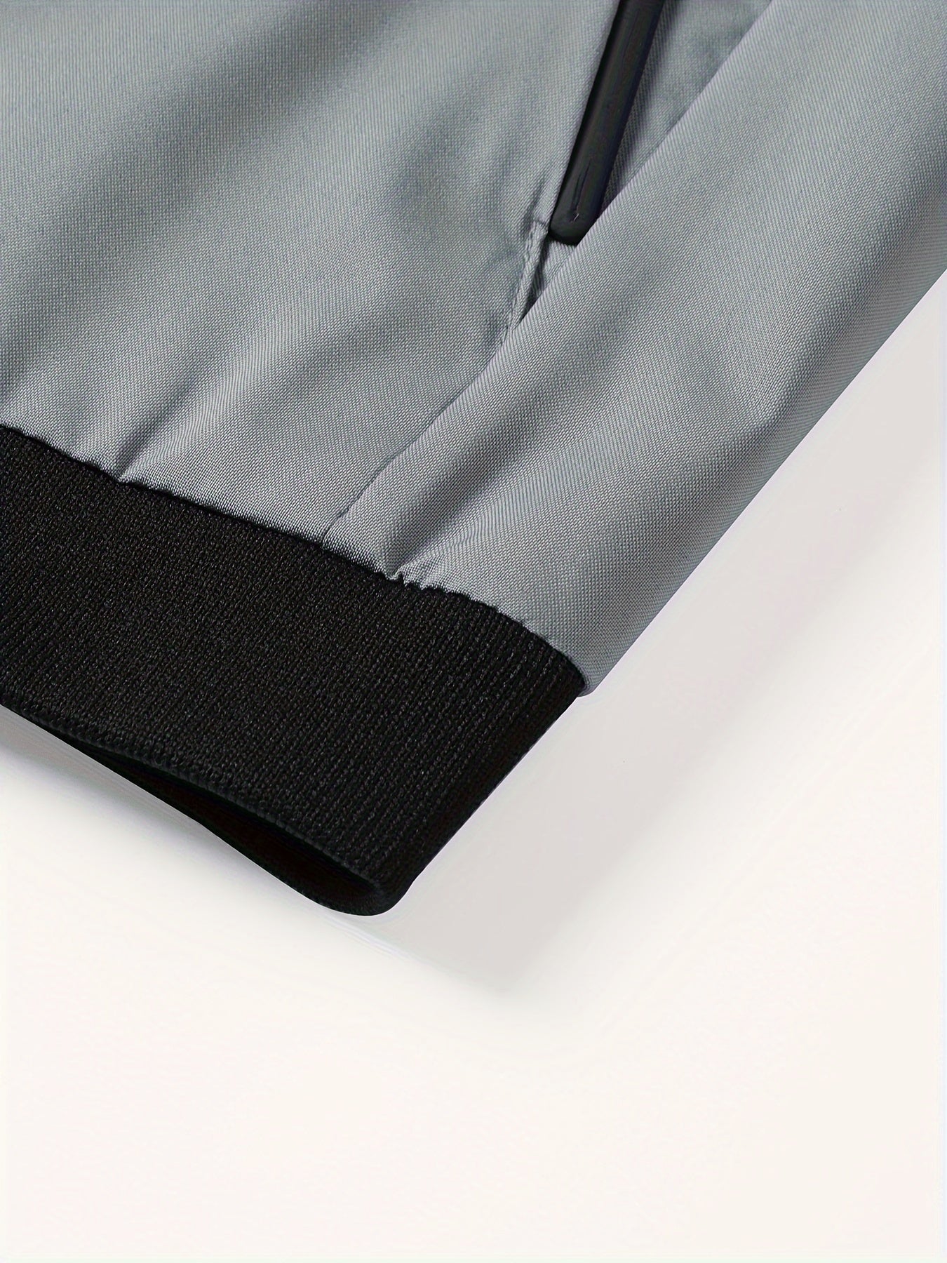 Men’s Letter Embroidered Bomber Jacket – Sporty Casual Streetwear