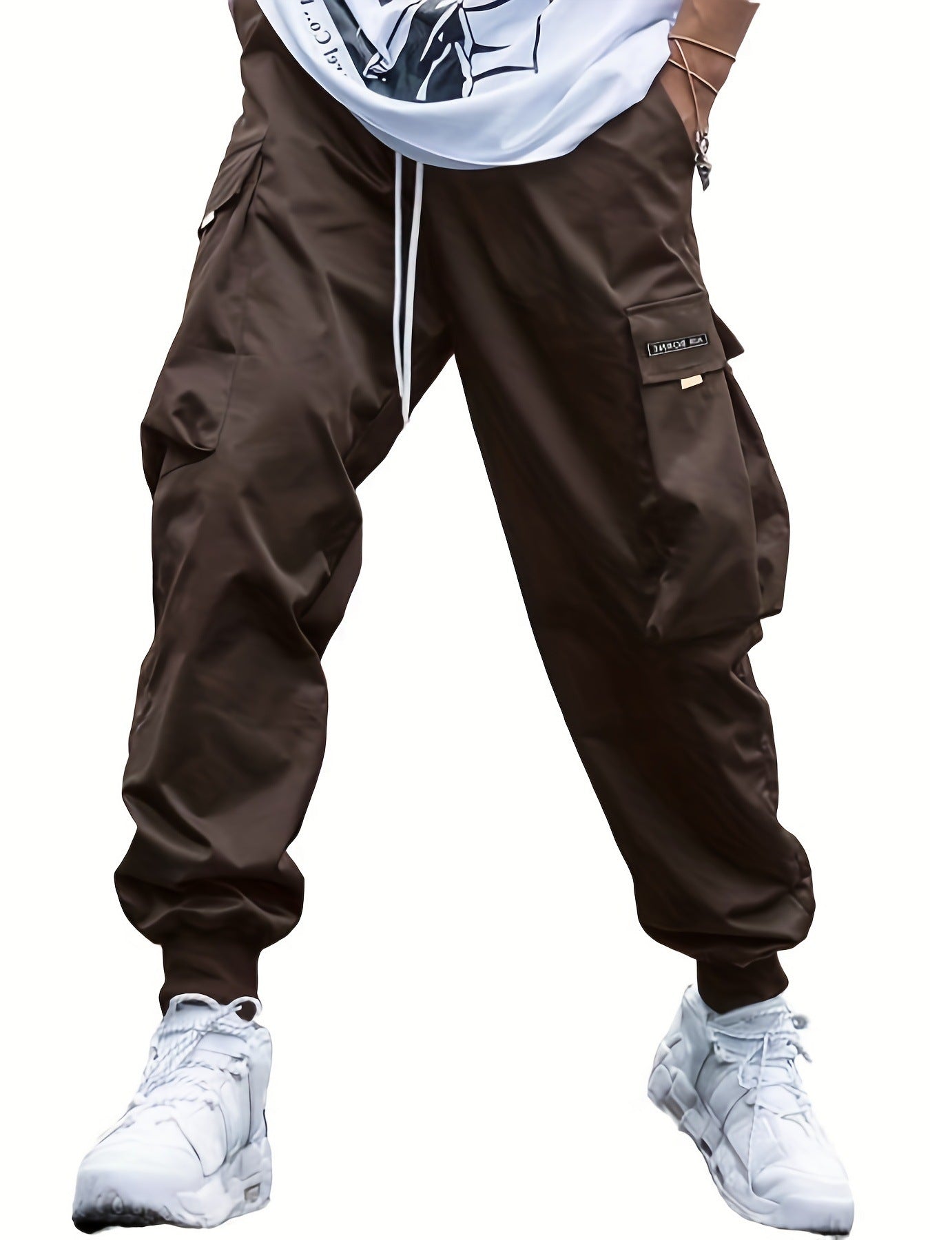 Pantalones Cargo para Hombre Loom & Soul™ – Pantalones con Cordón, Múltiples Bolsillos, Estilo Hip-Hop Urbano