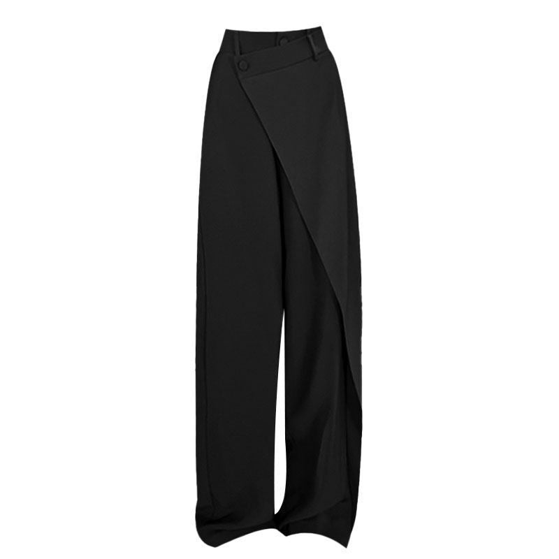Pantalon large irrégulier Loom & Soul™ – Pantalon ample taille haute pour femme