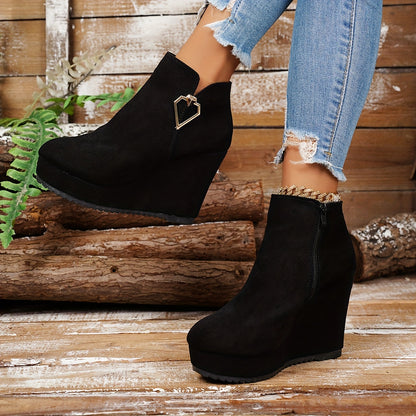 Women’s Chunky Platform Ankle Boots – Bold Zipper Fashion Boots