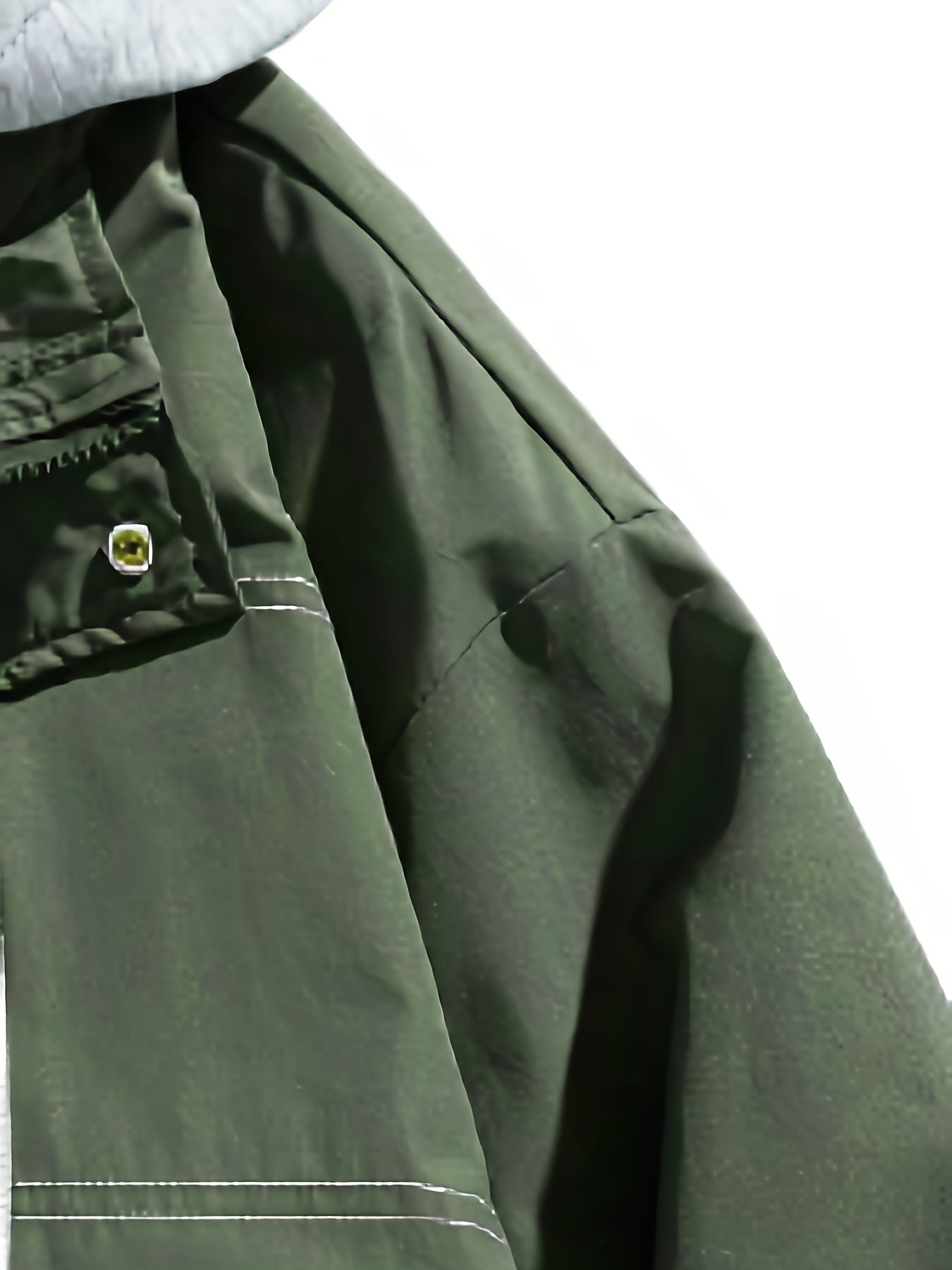 Chaqueta con cremallera y bloques de color para hombre Loom & Soul – Cortavientos ligero con capucha