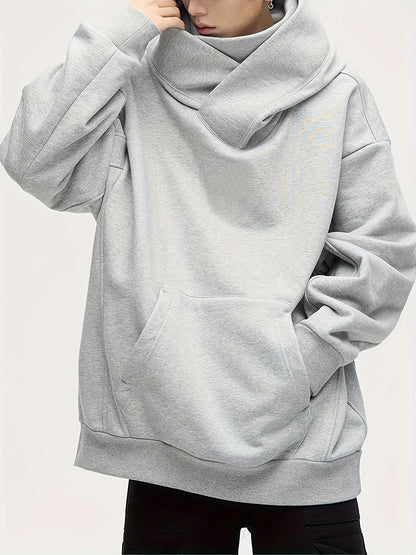 Sweat à capuche ample en peluche pour homme – Pull style ninja streetwear