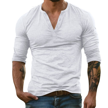 Men’s Bamboo Blend Long Sleeve T-Shirt – Soft Cotton Casual Crew Neck