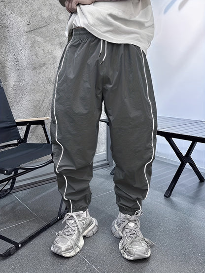 Pantalones de Jogging Holgados de Hombre con Cordón – Transpirables Informales para Exteriores
