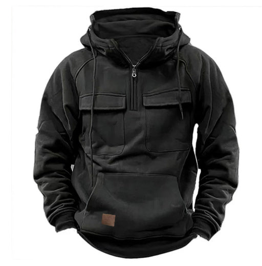 Sudadera con capucha y cremallera para hombre Loom & Soul™ - Sudadera gruesa de forro polar con capucha con cordón y bolsillos