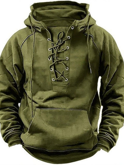 Pull à capuche surdimensionné pour homme – En molleton épais avec poche, grandes tailles