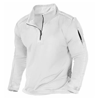 Pull à manches longues pour homme avec poche zippée