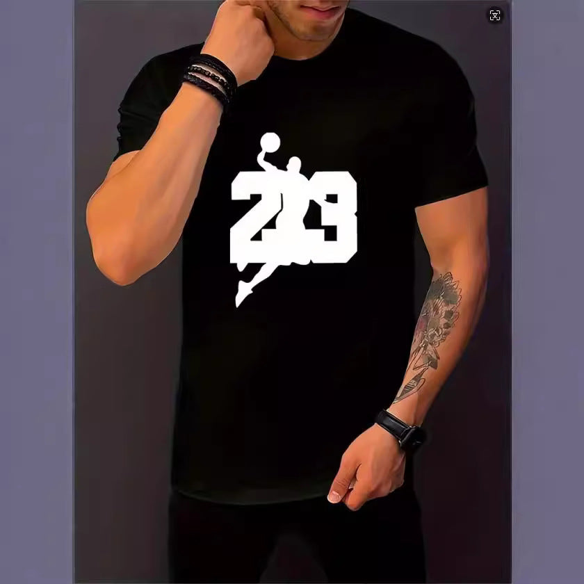 Camiseta retro de algodón para hombre – Manga corta informal de trabajo