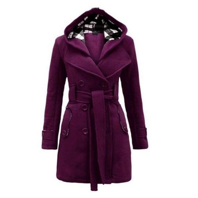 Abrigo de invierno Loom & Soul para mujer – Chaqueta larga con capucha, cálida y gruesa