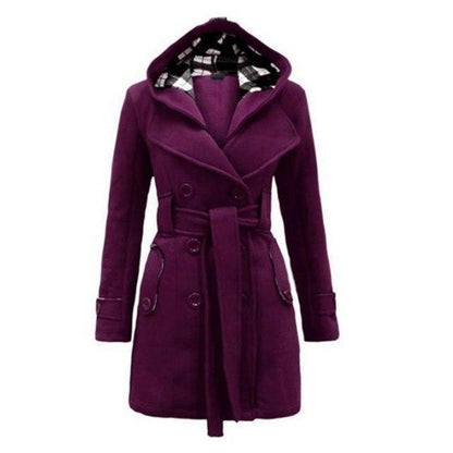 Abrigo de invierno Loom & Soul para mujer – Chaqueta larga con capucha, cálida y gruesa
