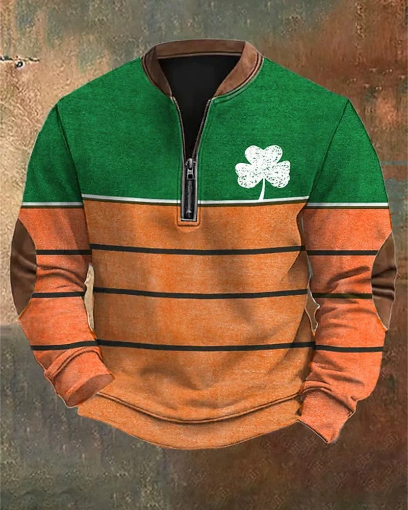 Sudadera con cremallera y estampado digital 3D para hombre - Estilo primavera y otoño