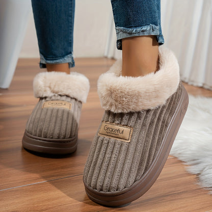 Women’s Thick Sole Slippers – Warm Winter Indoor Comfort