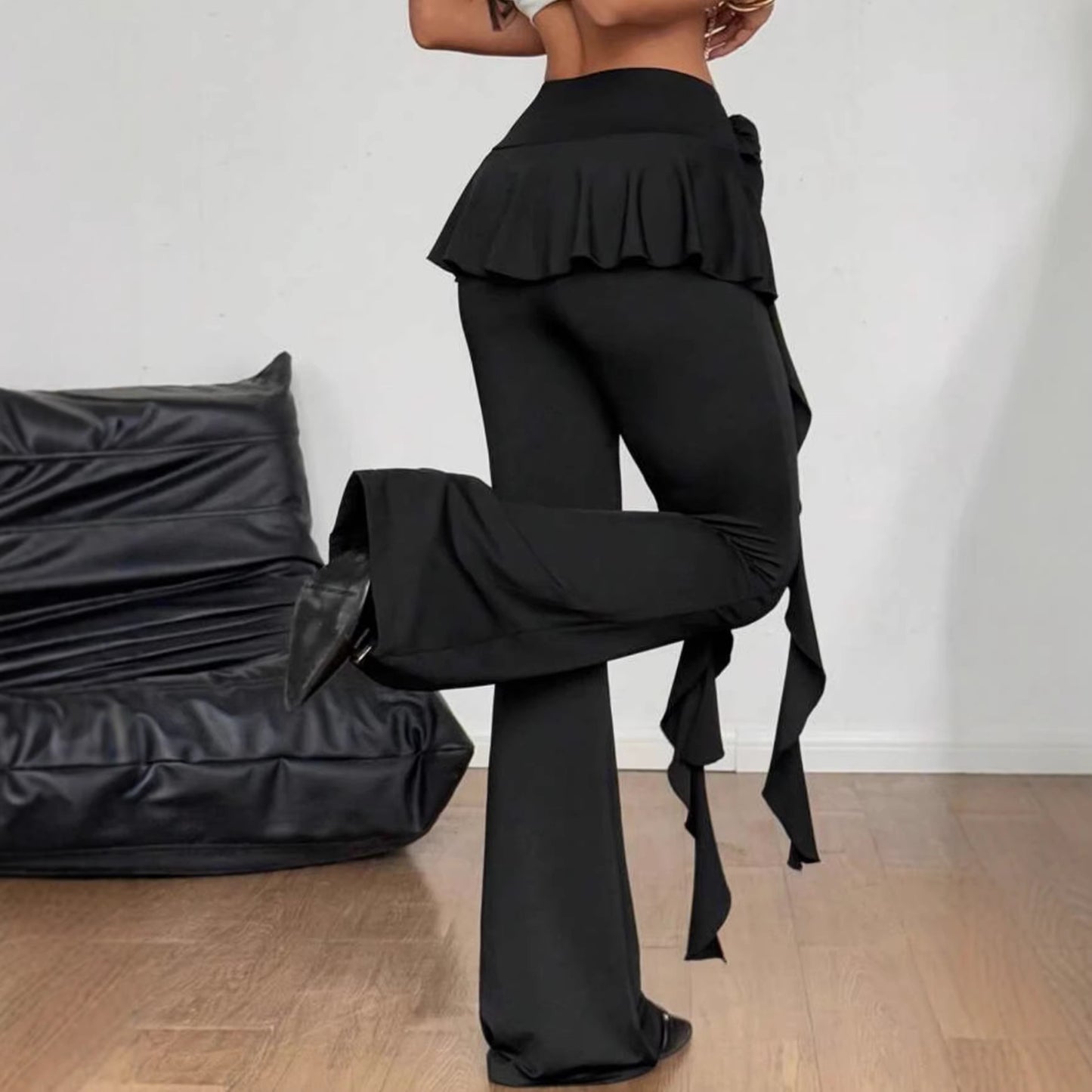 Women’s Black Bootcut Pants – High Waist Slimming Fit