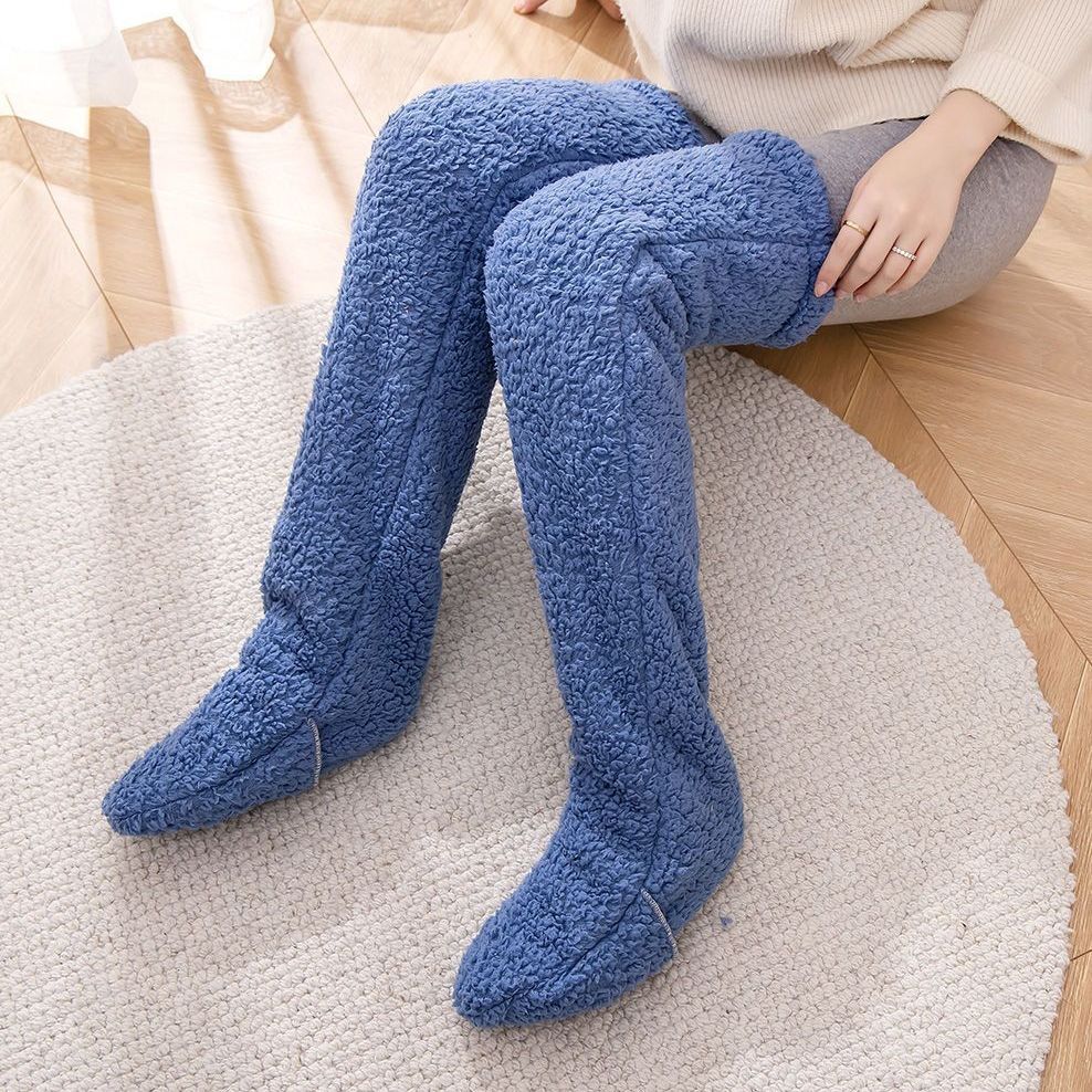 Calcetines largos peludos por encima de la rodilla Loom & Soul™ – Medias unisex cálidas para invierno y para casa