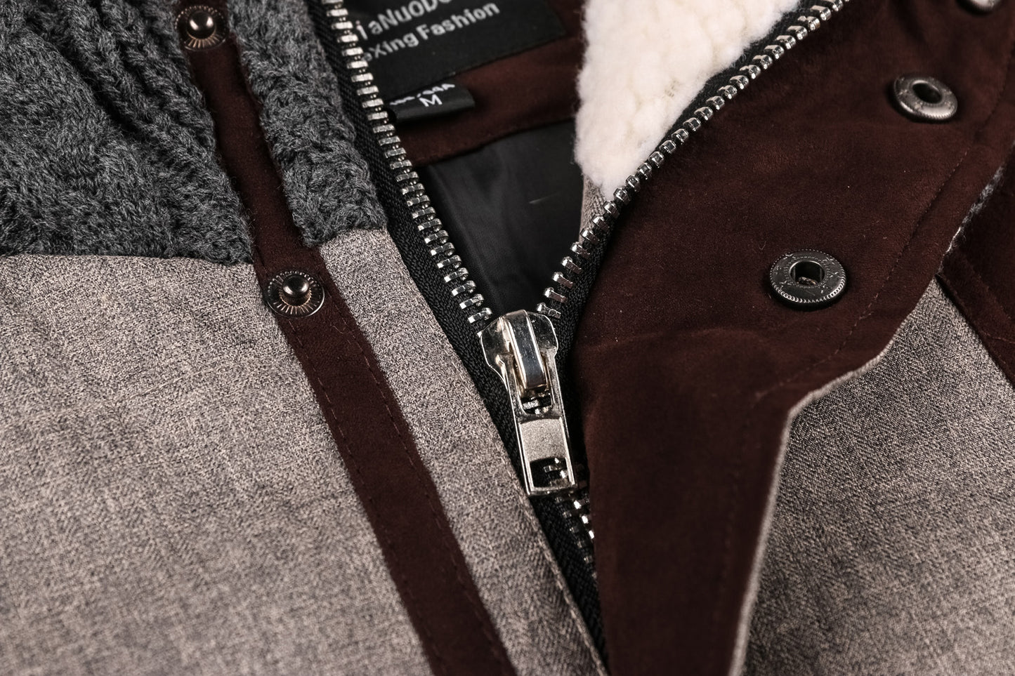Chaqueta cárdigan de invierno para hombre 3D Loom & Soul – Abrigo grueso con cremallera
