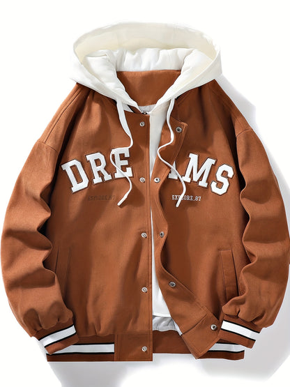 Veste à capuche Loom & Soul pour homme « DREAMS » – Manteau ample streetwear