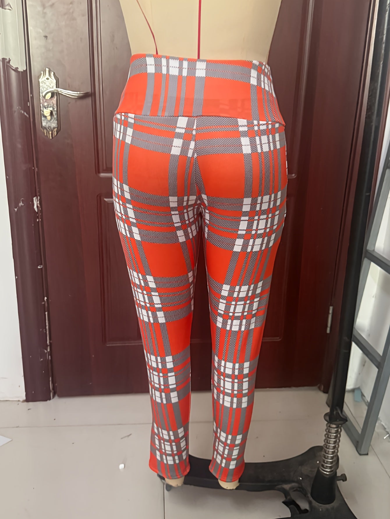 Leggings forradas de vellón de talle alto para mujer – Pantalones rectos abrigados de invierno