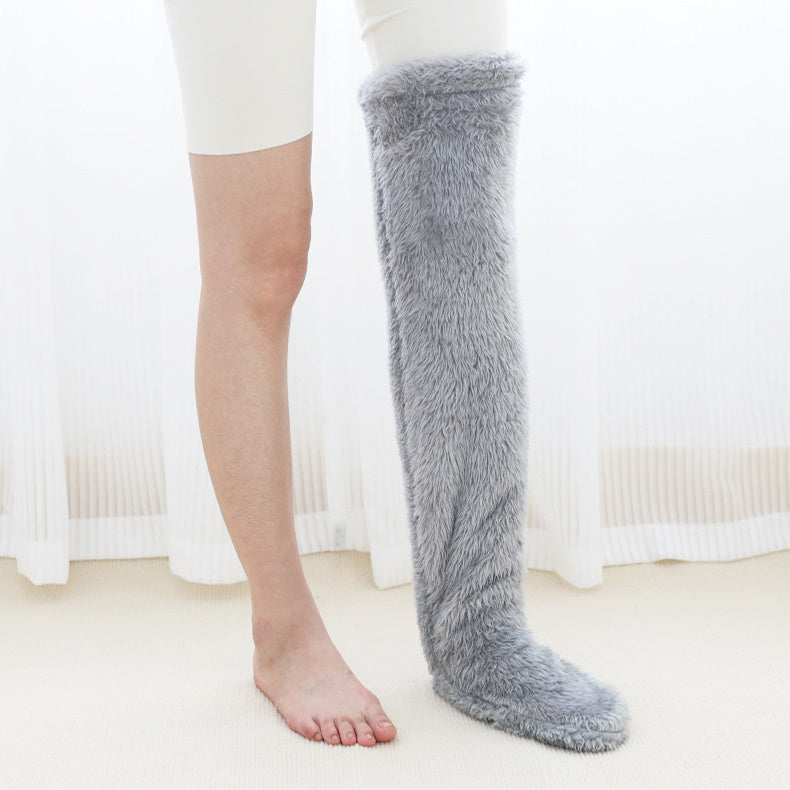 Calcetines largos peludos por encima de la rodilla Loom & Soul™ – Medias unisex cálidas para invierno y para casa