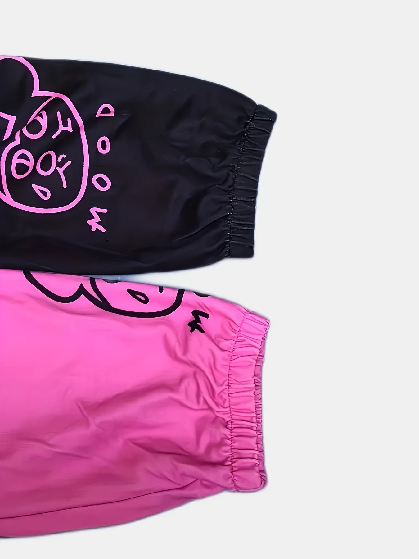 Pantalones deportivos color block para mujer – Streetwear informal de corte holgado
