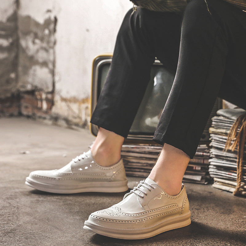 Zapatos de vestir casuales para hombre Loom & Soul™ - Zapatos de vestir británicos estilo coreano en cuero de microfibra de primera calidad