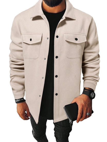 Cárdigan informal grueso para hombre Loom & Soul – Camisa de manga larga estilo británico