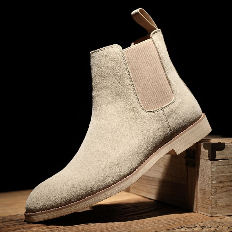 Men’s Suede Chelsea Boots – Classic High-Top Winter Style