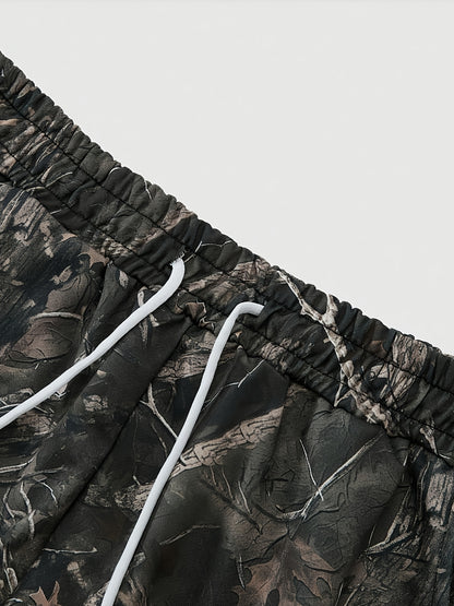Pantalones deportivos de camuflaje para hombre – Pantalones rectos holgados para exteriores