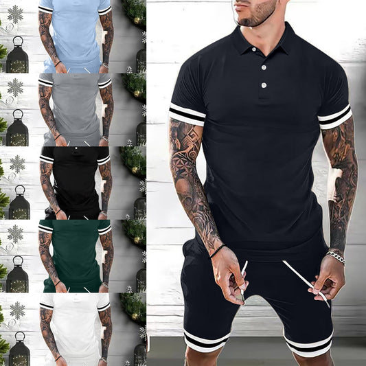 Men’s Polo & Shorts 2-Piece Summer Set – Casual Athletic Outfit