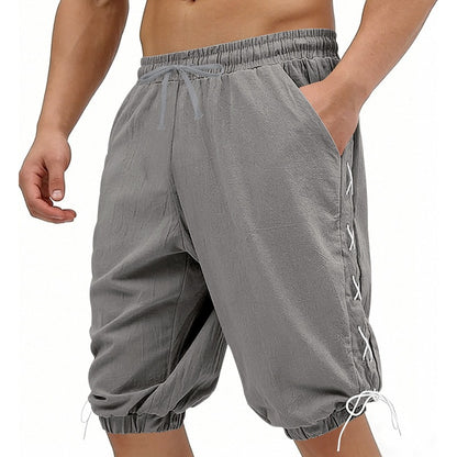 Men’s Linen Drawstring Shorts – Relaxed Streetwear Summer Fit