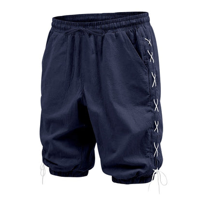 Men’s Linen Drawstring Shorts – Relaxed Streetwear Summer Fit