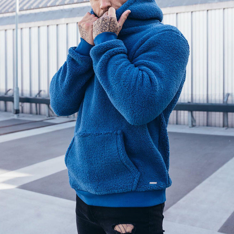 Sudadera con capucha de felpa Loom & Soul™ para hombre – Suéter de manga larga de algodón suave con bolsillo canguro