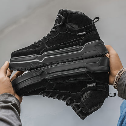 Zapatillas de deporte urbanas de caña alta para hombre – Zapatillas deportivas con cordones