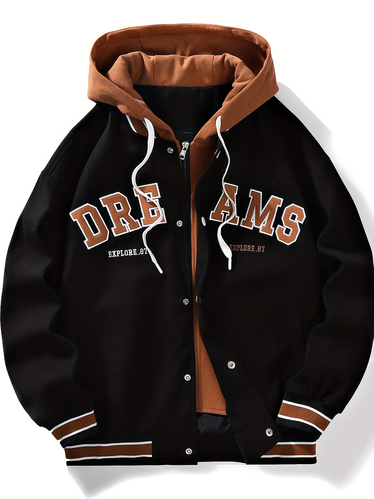 Veste à capuche Loom & Soul pour homme « DREAMS » – Manteau ample streetwear