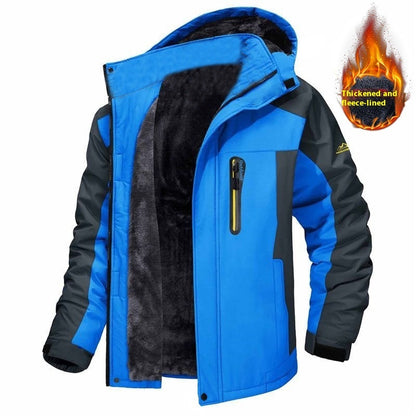 Abrigo polar de longitud media para hombre – Prenda exterior informal gruesa de invierno