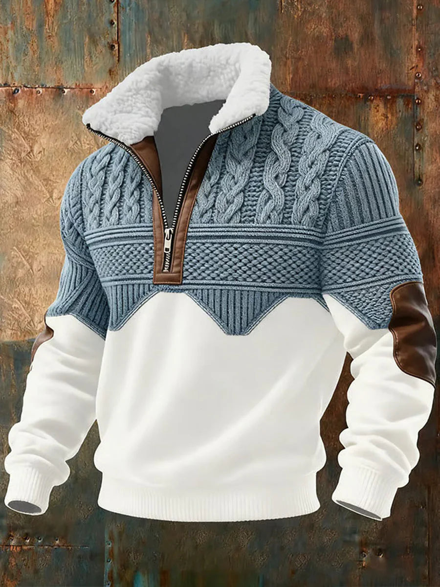 Sudadera Estampada Digital para Hombre Corte Ajustado – Jersey Urbano de Invierno