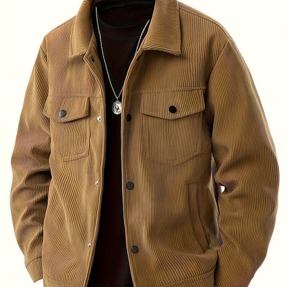 Chaqueta de invierno cortavientos para hombre – Abrigo de pana con aislamiento