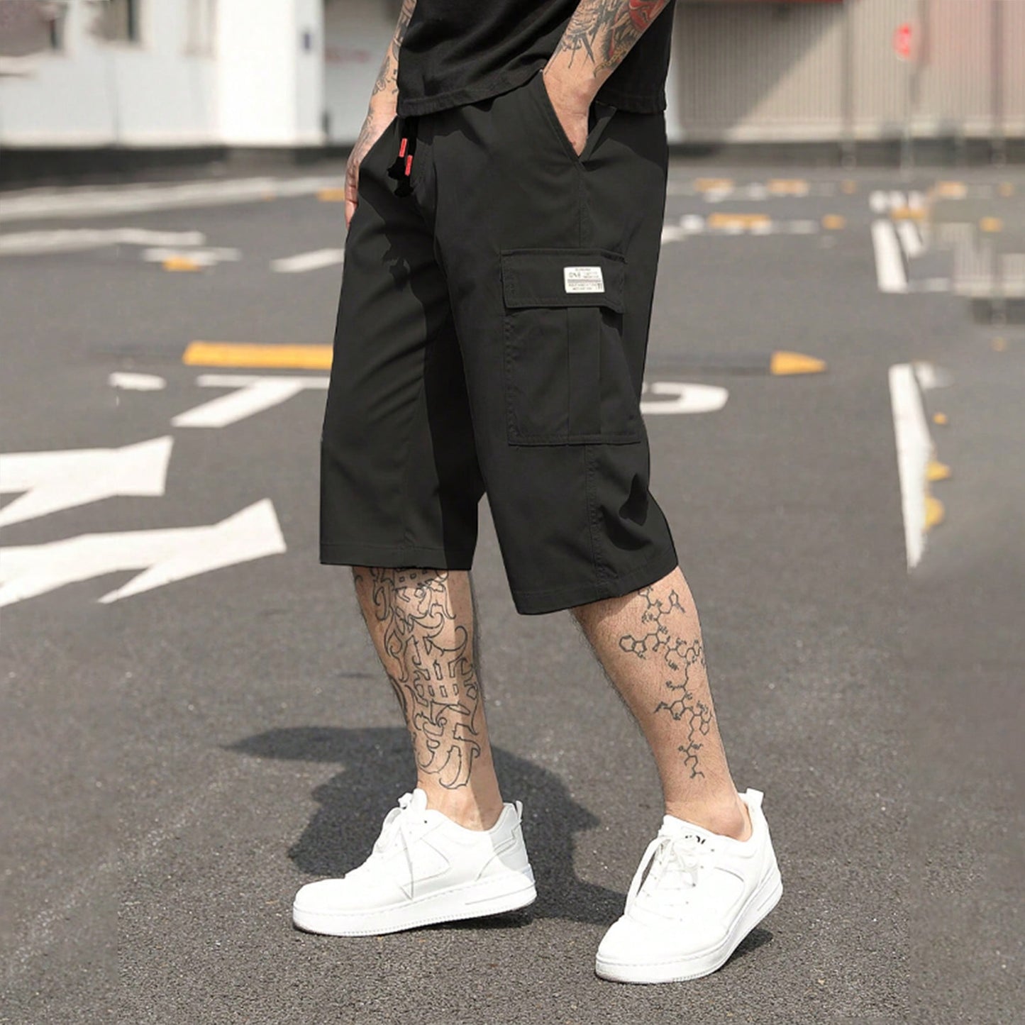 Men’s Minimal Cropped Trousers – Lightweight Summer Fit