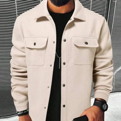 Cárdigan informal grueso para hombre Loom & Soul – Camisa de manga larga estilo británico