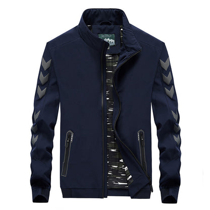 Chaqueta informal de nailon para hombre Loom & Soul - Cortavientos ligero con cremallera para uso diario