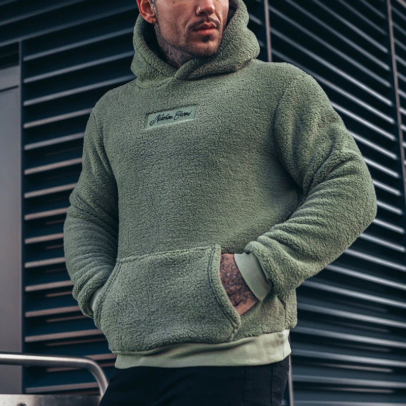 Sudadera con capucha de felpa Loom & Soul™ para hombre – Suéter de manga larga de algodón suave con bolsillo canguro