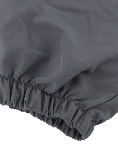 Conjunto de dos piezas con cremallera y diseño direccional – Ropa urbana informal para mujer