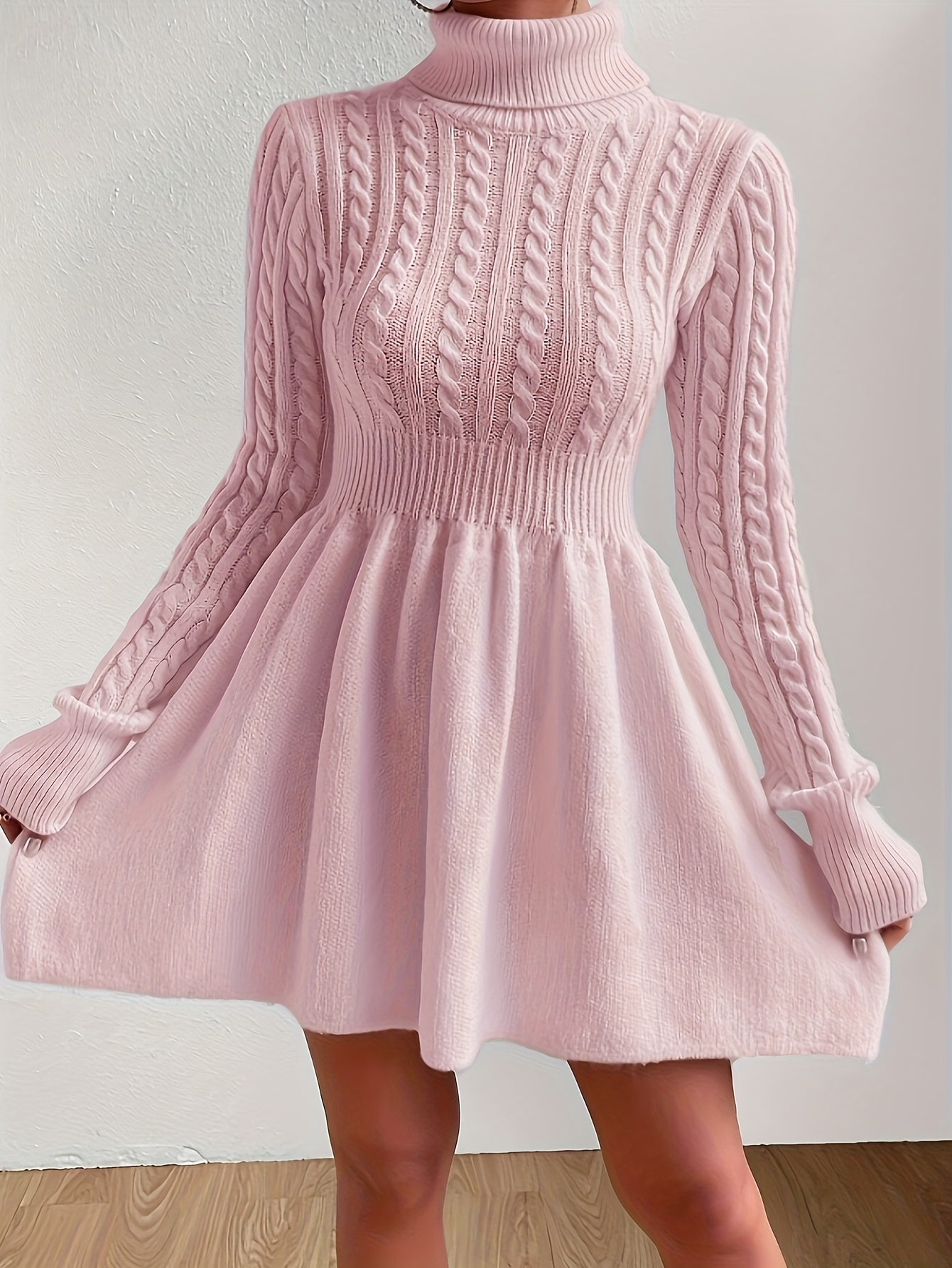Minivestido entallado de cuello alto – Elegante vestido corto con corte A para eventos