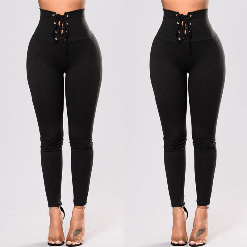 Pantalones de yoga para mujer Loom & Soul™ con remaches – Leggings de fitness de talle alto con lazo y detalles atrevidos