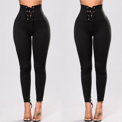 Pantalones de yoga para mujer Loom & Soul™ con remaches – Leggings de fitness de talle alto con lazo y detalles atrevidos