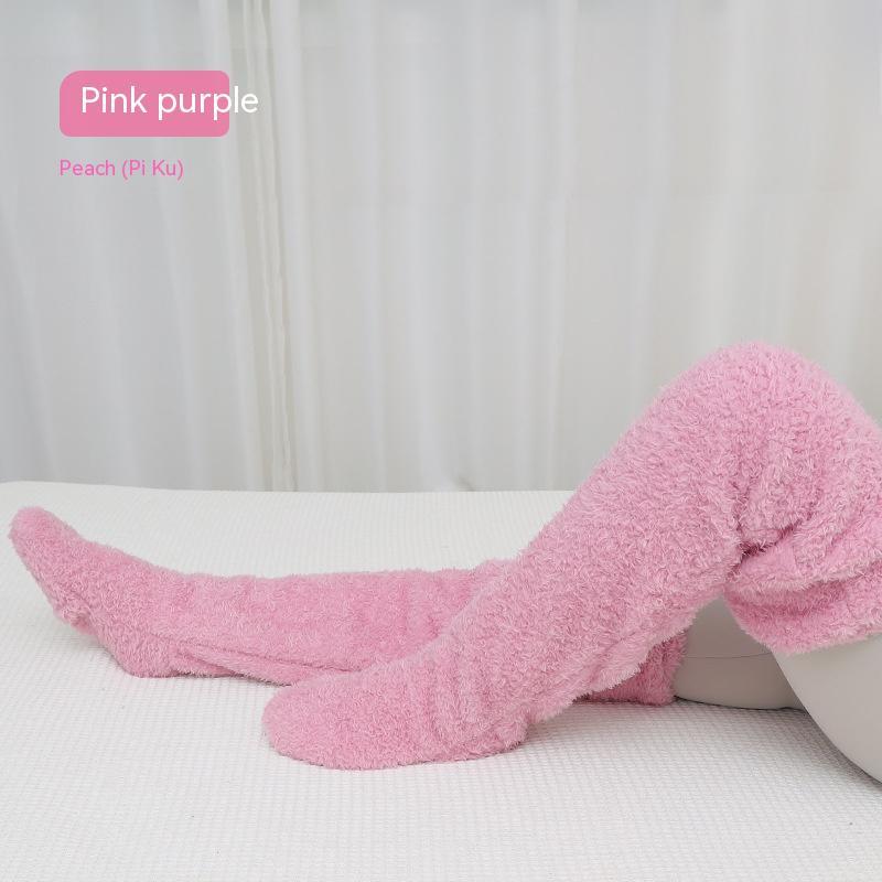 Calcetines largos peludos por encima de la rodilla Loom & Soul™ – Medias unisex cálidas para invierno y para casa
