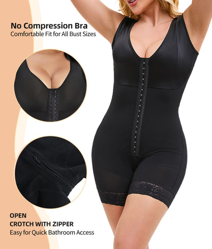 Loom & Soul™ Faja colombiana – Body moldeador de control de abdomen completo con levantamiento de glúteos y cremallera en la entrepierna