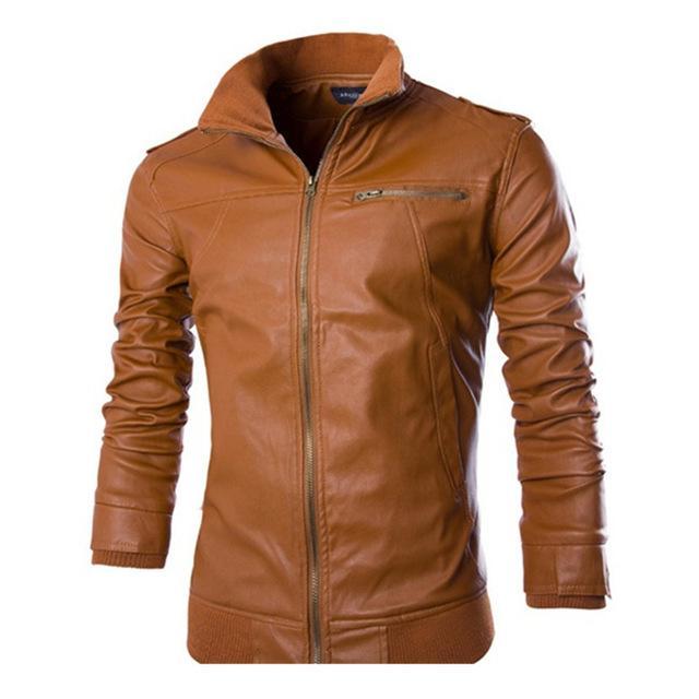 Chaqueta de Piel Sintética para Moto de Hombre Loom & Soul™ – Estilo Clásico Motero con Forro Suave de Poliéster