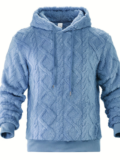 Sweat-shirt à capuche décontracté pour homme – Pull de couleur unie légèrement extensible